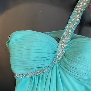 Teal formal gown, only worn once